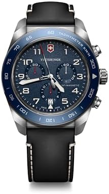 Amazon.com: Victorinox Swiss Army Quartz Blue Dial Brown Leather